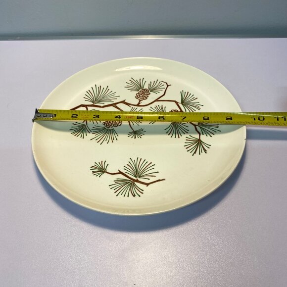 Vintage Stetson Marcrest Dinnerware Misty Pine Cone Dinner Plate 9.5" MCM Retro - Picture 3 of 12